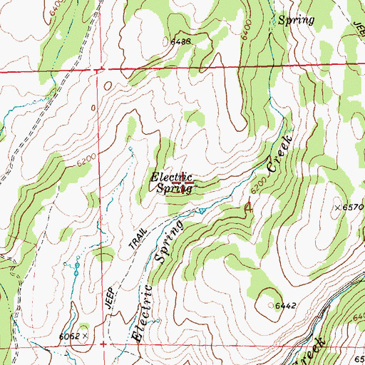 Topographic Map of Electric Spring, ID