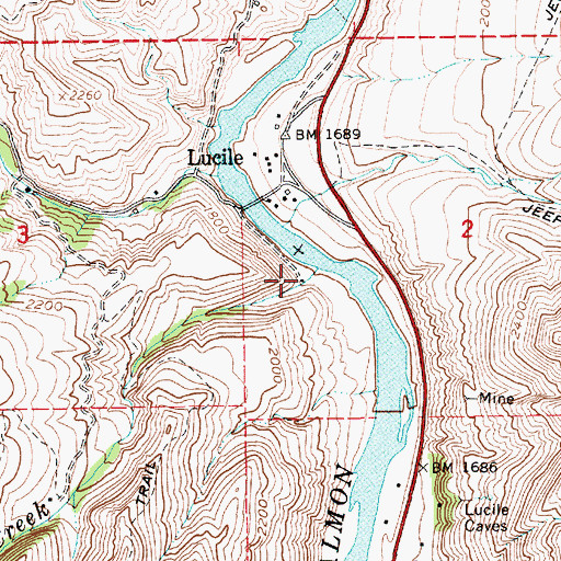 Topographic Map of Elfers Creek, ID