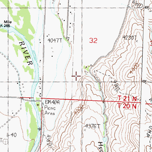 Topographic Map of Hyde Creek, ID