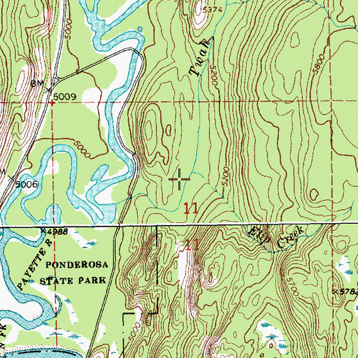 Topographic Map of Elip Creek, ID