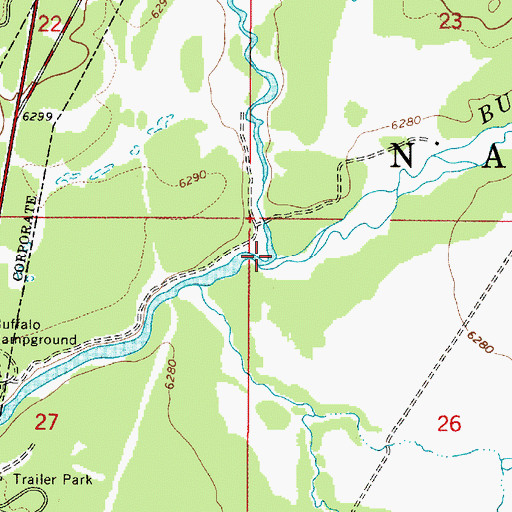 Topographic Map of Elk Creek, ID