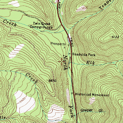 Topographic Map of Elk Creek, ID