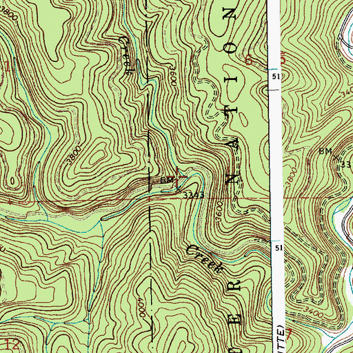 Topographic Map of Elk Creek, ID