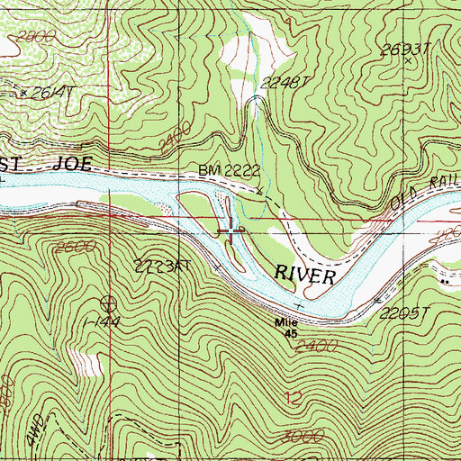 Topographic Map of Elk Creek, ID