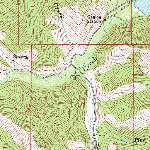 Topographic Map of Elk Creek, ID