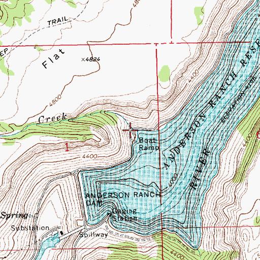 Topographic Map of Elk Creek, ID