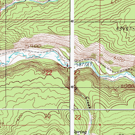 Topographic Map of Elk Creek, ID