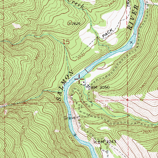 Topographic Map of Elk Creek, ID