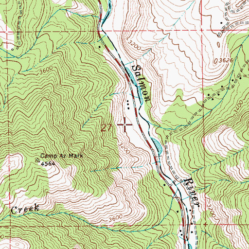 Topographic Map of Elk Creek, ID