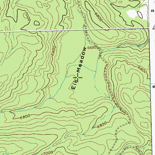 Topographic Map of Elk Meadow, ID