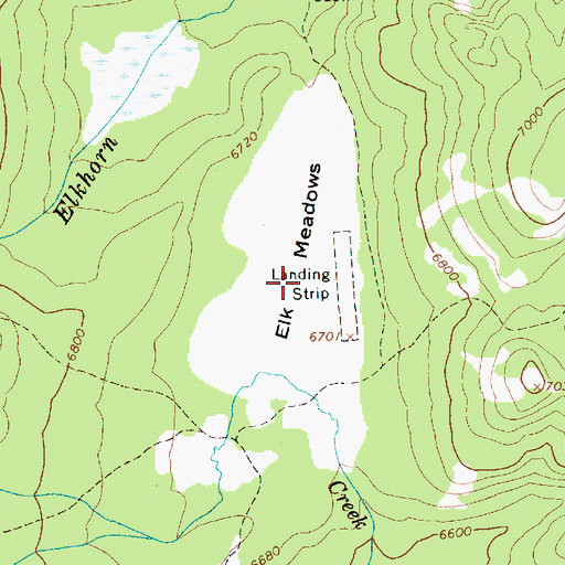 Topographic Map of Elk Meadows, ID