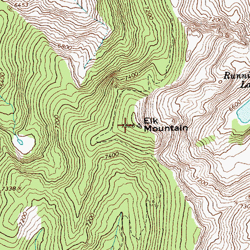Topographic Map of Elk Mountain, ID