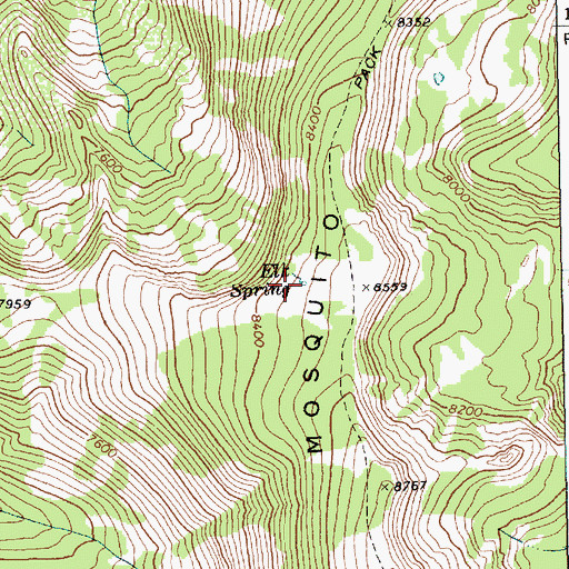 Topographic Map of Elk Spring, ID