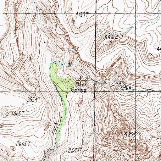 Topographic Map of Deer Spring, AZ