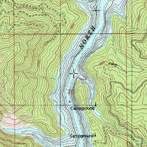 Topographic Map of Elkberry Creek, ID