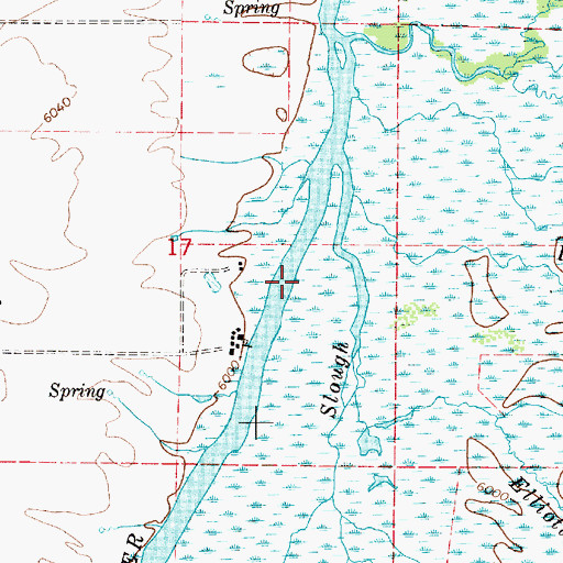 Topographic Map of Elliott Creek, ID