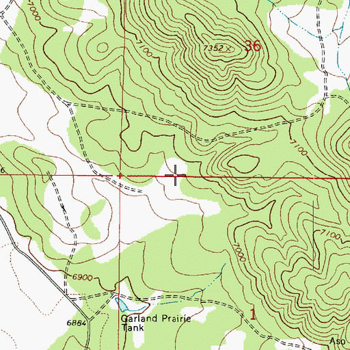 Topographic Map of Volunteer Tank, AZ