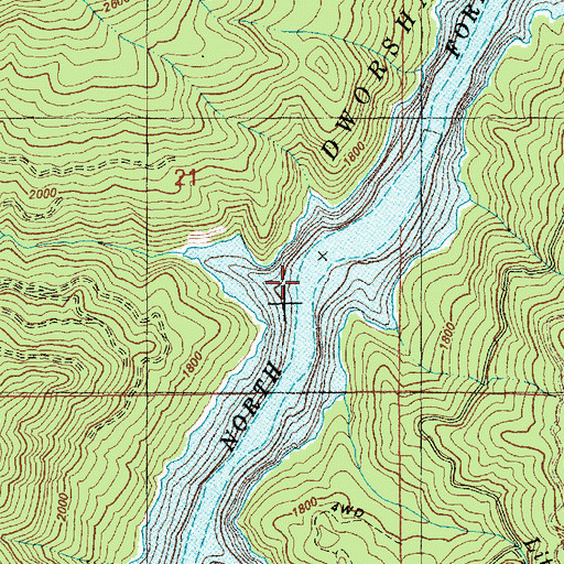 Topographic Map of Elmberry Creek, ID
