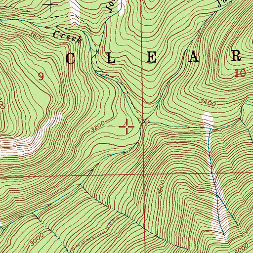 Topographic Map of Elmer Creek, ID
