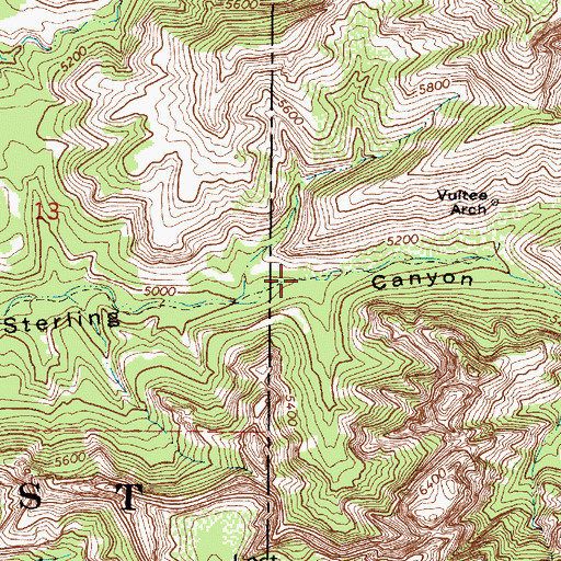 Topographic Map of Vultee Arch Twenty Two, AZ