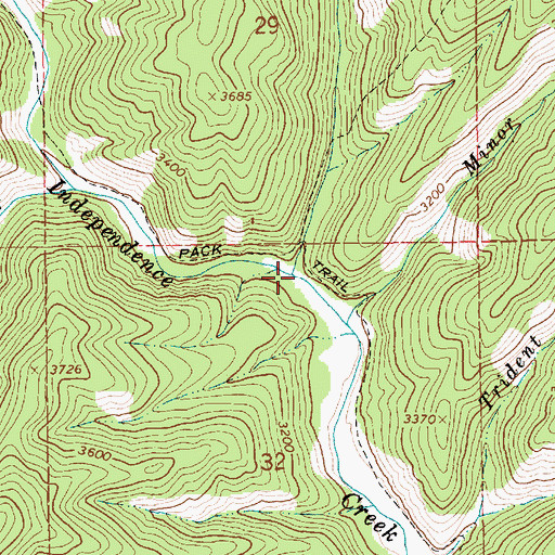 Topographic Map of Emerson Creek, ID