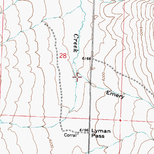 Topographic Map of Emery Canyon, ID