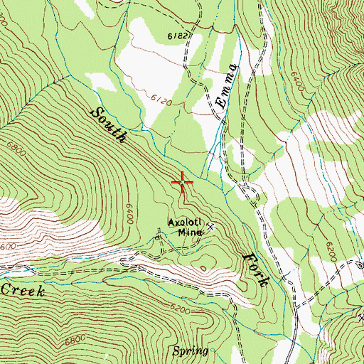 Topographic Map of Emma Creek, ID