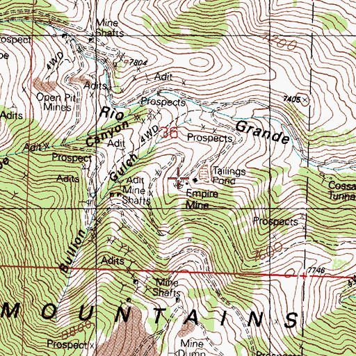 Topographic Map of Empire Mine, ID