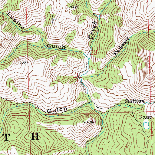 Topographic Map of Enclosure Creek, ID