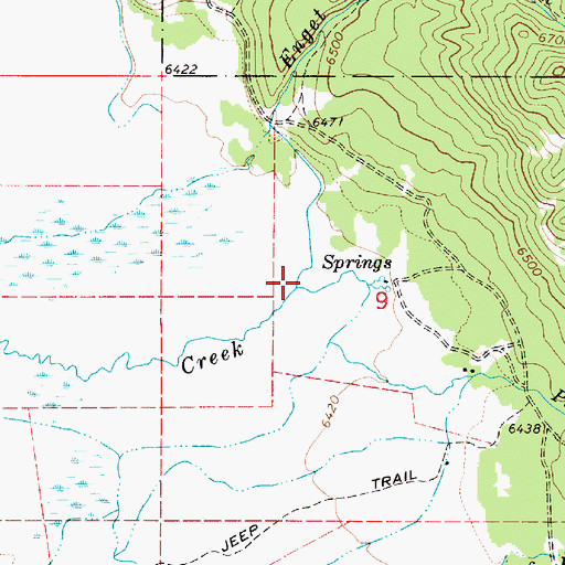 Topographic Map of Enget Creek, ID