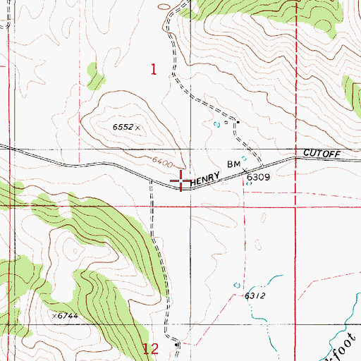 Topographic Map of Enoch Valley, ID