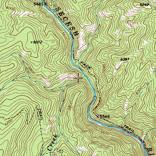 Topographic Map of Enos Creek, ID