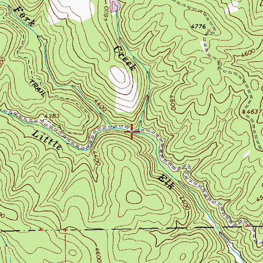 Topographic Map of Ericson Creek, ID
