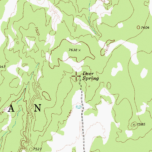 Topographic Map of Deer Spring, AZ