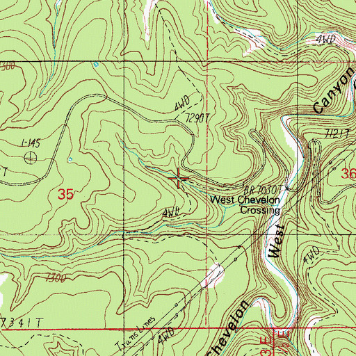 Topographic Map of Waters Draw Spring, AZ