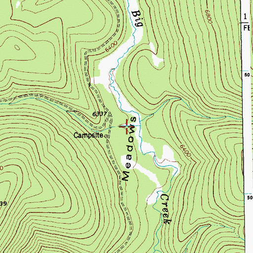 Topographic Map of Eutopia Creek, ID