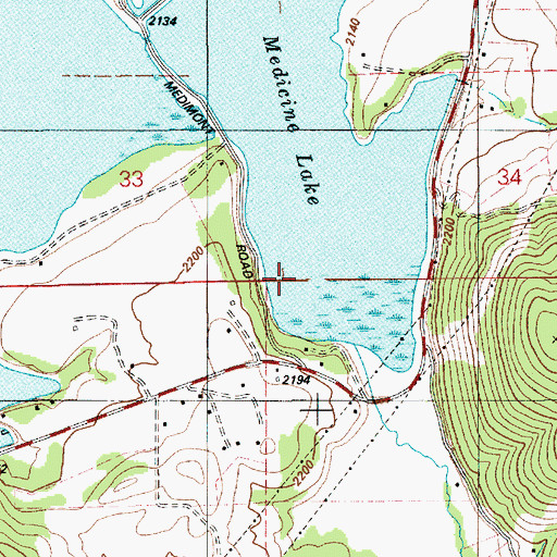 Topographic Map of Evans Creek, ID