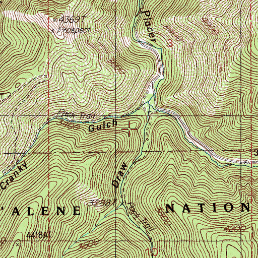 Topographic Map of Experimental Draw, ID