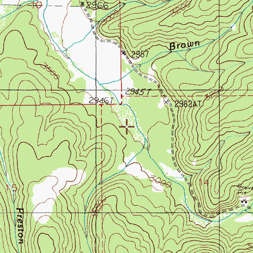 Topographic Map of Fagan Creek, ID