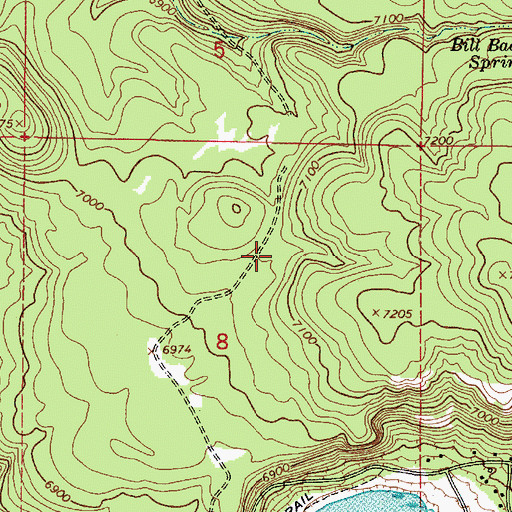 Topographic Map of Weir Number Eight, AZ