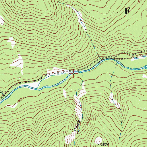 Topographic Map of Fall Creek, ID