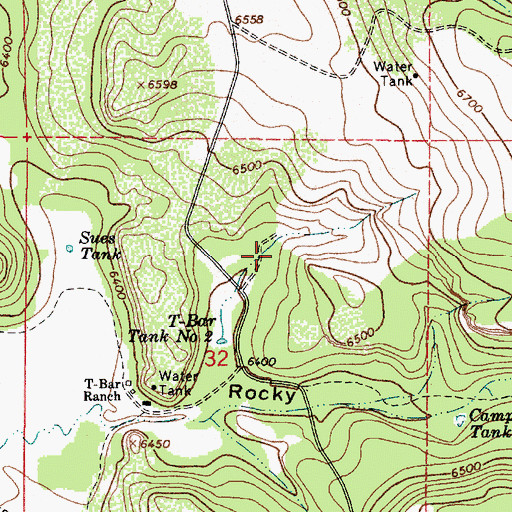 Topographic Map of Weir Number Eleven, AZ