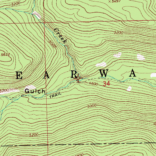 Topographic Map of Fall Creek, ID