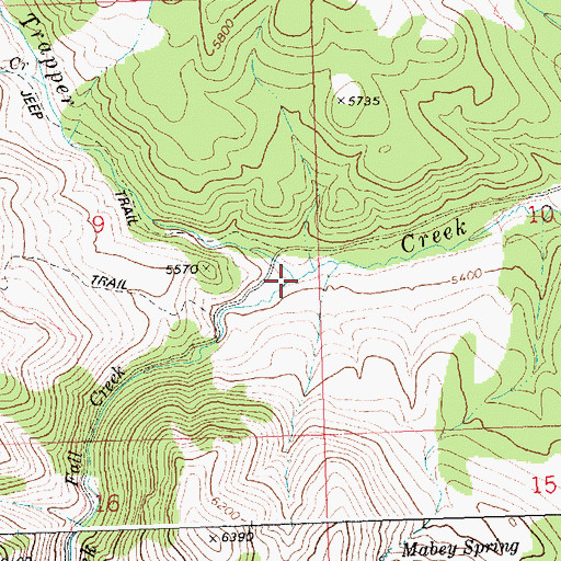 Topographic Map of Fall Creek, ID