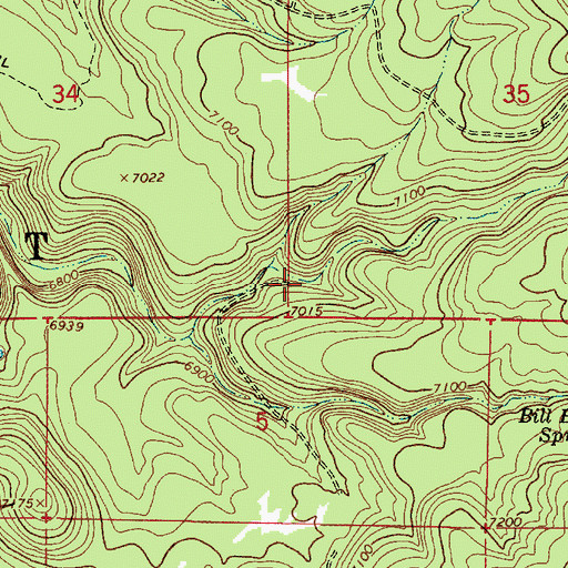 Topographic Map of Weir Number Nine, AZ