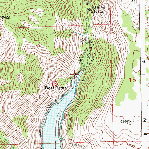Topographic Map of Fall Creek, ID