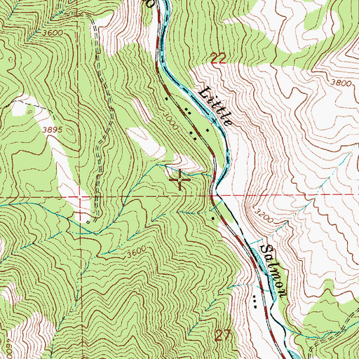Topographic Map of Fall Creek, ID