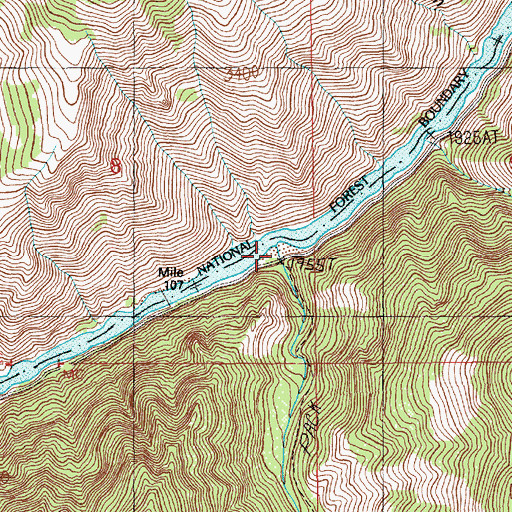 Topographic Map of Fall Creek, ID