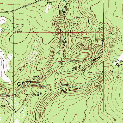 Topographic Map of Weir Number Seven, AZ
