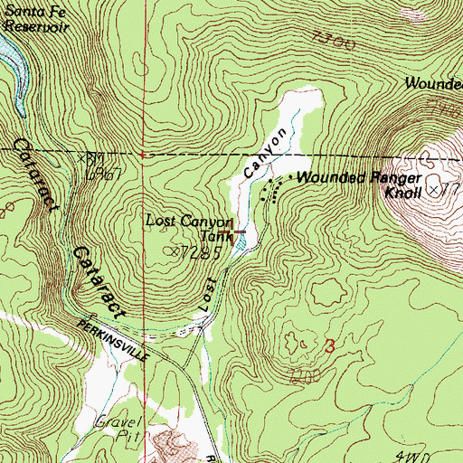 Topographic Map of Lost Canyon Tank, AZ